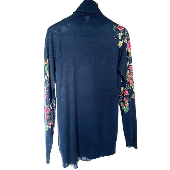 Embroidered Desigual Sweater “Chantale,” marine blue, EUR size M - Picture 2 of 10